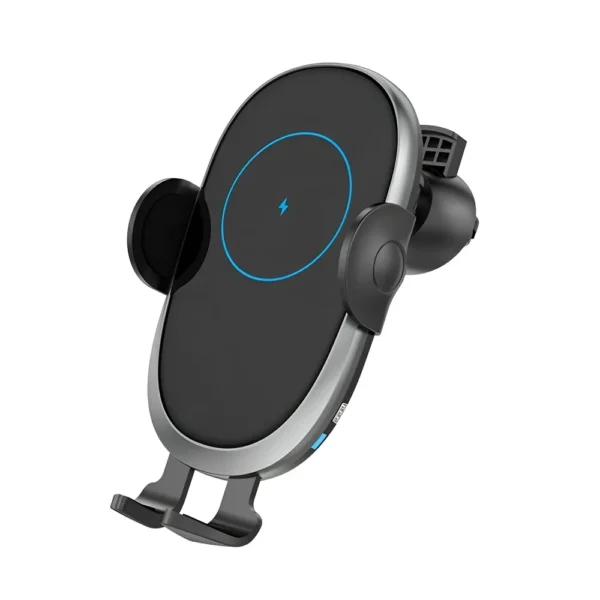 Soporte Holder Inteligente Cargador Inalámbrico C6 Para Auto - Negro