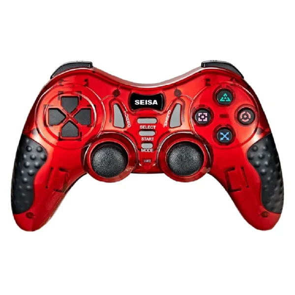 mando-inalambrico-seisa-sj913-pc-ps3-rojo-transparente Mando Gamepad Inalámbrico Seisa SJ-913 para PC, PS2, PS3, Android y Smart TV