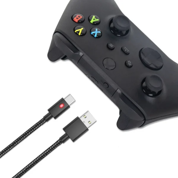 kit-carga-y-juega-xbox-series-indicador-led Batería Recargable Dobe 1200mAh para Mandos Xbox Series S/X + Cable Trenzado 3m