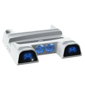 soporte-multifuncional-ps5-pro-dobe-tp5-3532d-blanco Soporte Vertical Multifuncional Dobe TP5-3532D para PS5 Fat / Slim / Pro - Base con Cooler y Carga Dual