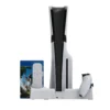 soporte-vertical-ps5-fat-slim-pro-contenido-caja Soporte Vertical Multifuncional Dobe TP5-3532D para PS5 Fat / Slim / Pro - Base con Cooler y Carga Dual