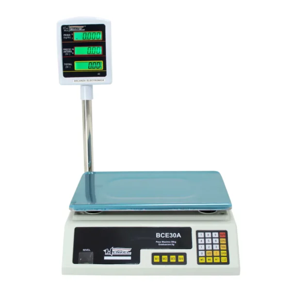 balanza-bodeguera-henkel-bce30a-30kg-con-torre Balanza Bodeguera Henkel BCE30A con Torre 30kg - Precisión 5g Blanco