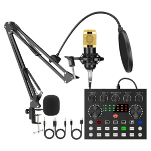 Kit de Micrófono y Consola de Sonido BM-800-V8STZ para Podcast
