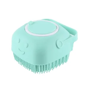 Cepillo de Baño Masajeador con Dispensador de Champú para Perros y Gatos