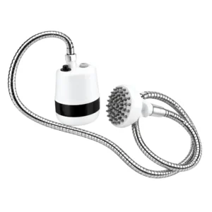 Ducha Portátil para Mascotas con Bomba Sumergible Recargable - Blanco