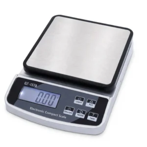 Balanza Gramera Digital Contadora Recargable QZ-157A de 0.5g a 5kg - Plateado